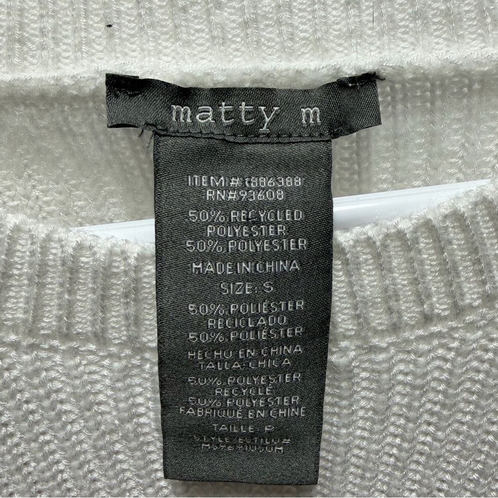 Matty M Color Block Elbow Sleeve Sweater size S - Picture 3 of 4